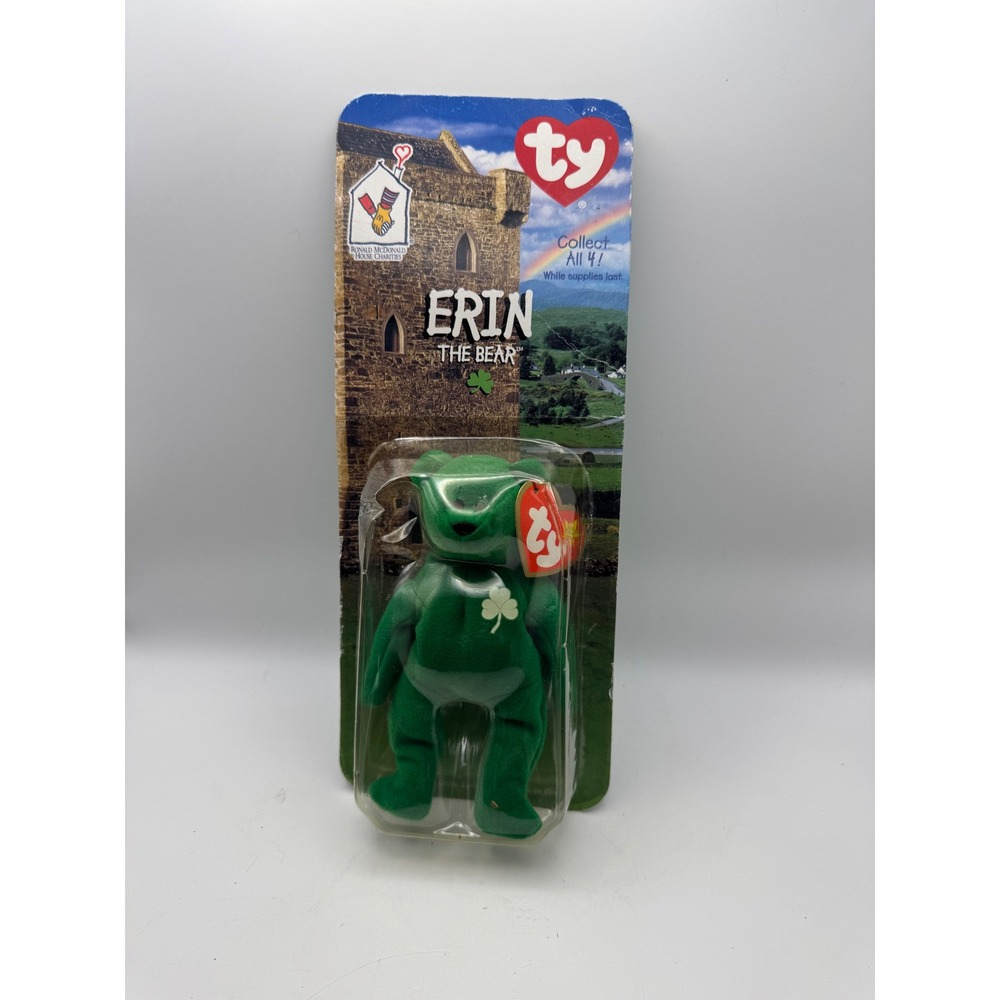 Ty Beanie Babies Erin The Bear Ronald McDonald House‎ Charities with two errors